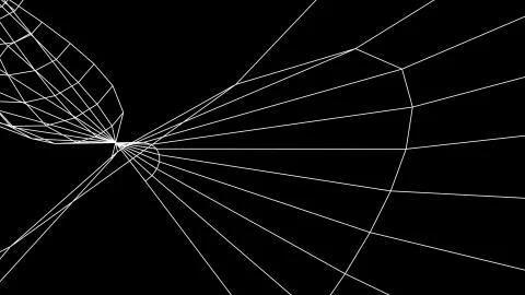 Grid net polygonal wireframe abstract drawing graphics illustration background Stock Illustration