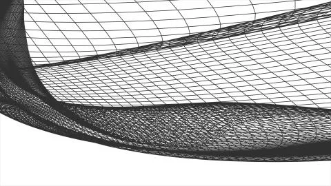 Grid net polygonal wireframe abstract drawing graphics illustration background Stock Illustration