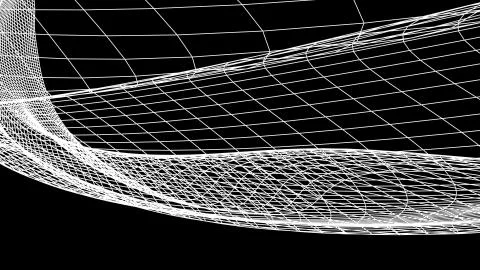 Grid net polygonal wireframe abstract drawing graphics illustration background Stock Illustration