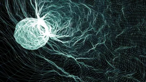 Grid net spider web tunnel abstract drawing polygonal graphics illustration Stock Illustration