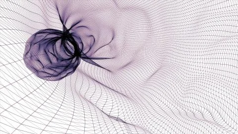Grid net spider web tunnel abstract drawing polygonal graphics illustration 스톡 일러스트