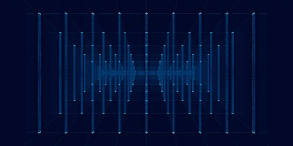 Grid network overlay texture background Stock Illustration