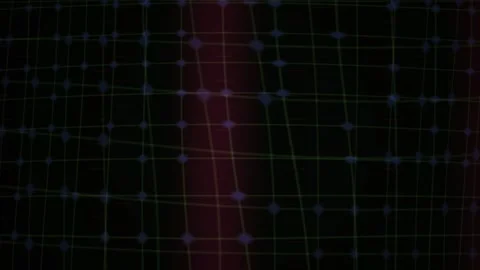 Grid Network Technology Background with Glowing Blue Nodes and Dynamic Motion 動画素材 343726128
