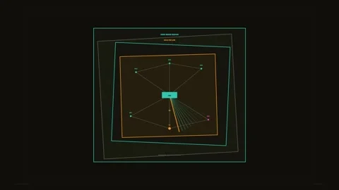 Grid Node Network HUD Seamless Loop Stock-Footage 342294445