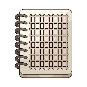 Grid Notebook illustration Stock Illustration