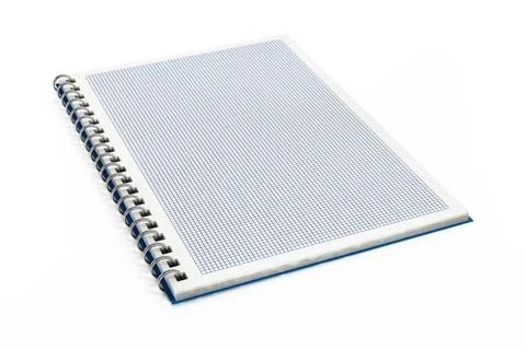 Grid notepad isolated on white background. 3D illustration Stock Illustration