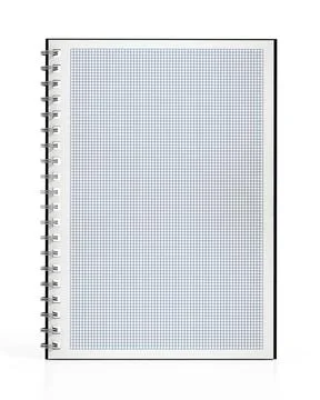 Grid notepad isolated on white background. 3D illustration Grid notepad is... Stock Photos