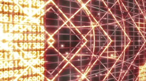 Grid with numbers 1 Video stock 8981696