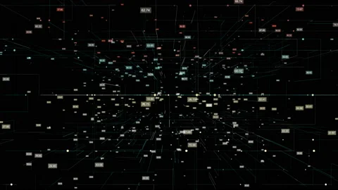 A grid of numbers. HUD Stock-Footage 94731290
