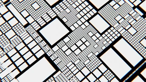 Grid of overlapping geometric lines in motion loop animated Video stock 329109949