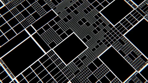 Grid of overlapping geometric lines in motion loop animated Stock Footage 329110035