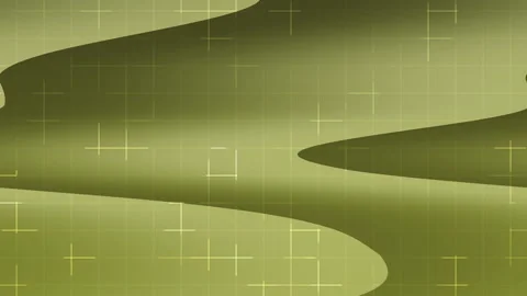 Grid overlay and wavy plus signs on olive green background. Stock Footage 301350655