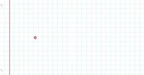 Grid paper background with red margin line and blue squares image Stock Photos