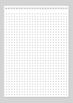 Grid paper. Dotted grid on white background. Abstract dotted transparent Stock Illustration