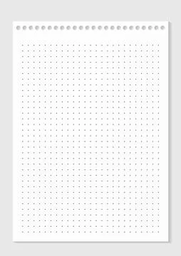 Grid paper. Dotted grid on white background. Abstract dotted transparent Stock Illustration