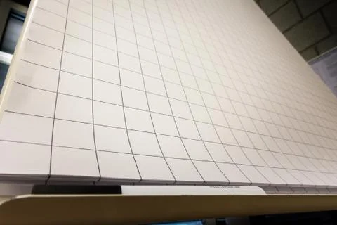 Grid Paper Flipchart Large Sheets Brainstorming Empty Blank Black White Mar.. Stock Photos