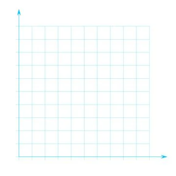 Grid paper. Mathematical graph. Cartesian coordinate system with x-axis, y-axis Stockillustratie