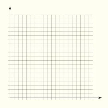 Grid paper. Mathematical graph. Cartesian coordinate system with x-axis, y-axis Stock Illustration