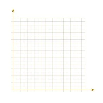 Grid paper. Mathematical graph. Cartesian coordinate system with x-axis, y-axis Stock Illustration