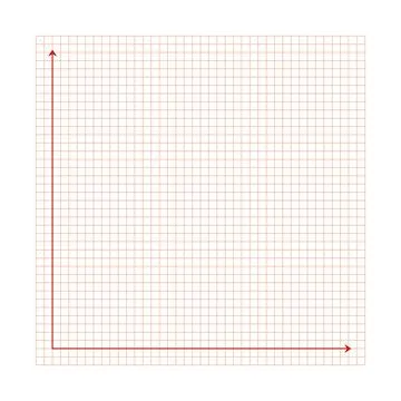 Grid paper. Mathematical graph. Cartesian coordinate system with x-axis, y-axis Stock Illustration