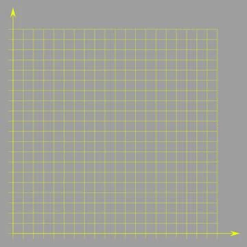 Grid paper. Mathematical graph. Cartesian coordinate system with x-axis, y-axis Illustrazione stock