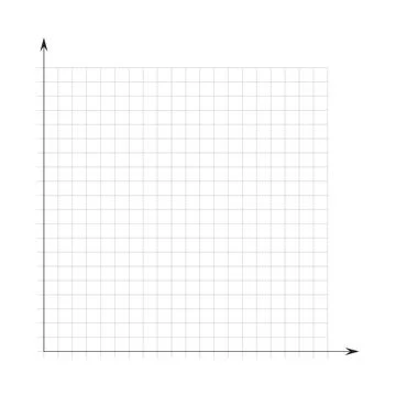 Grid paper. Mathematical graph. Cartesian coordinate system with x-axis, y-axis Stock Illustration