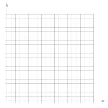 Grid paper. Mathematical graph. Cartesian coordinate system with x-axis, y-axis Illustrazione stock