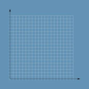 Grid paper. Mathematical graph. Cartesian coordinate system with x-axis, y-axis Stockillustratie