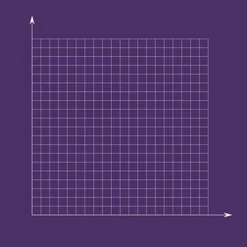 Grid paper. Mathematical graph. Cartesian coordinate system with x-axis, y-axis Illustrazione stock