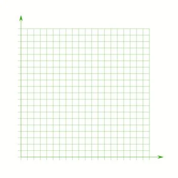 Grid paper. Mathematical graph. Cartesian coordinate system with x-axis, y-axis Stock Illustration