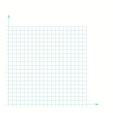 Grid paper. Mathematical graph. Cartesian coordinate system with x-axis, y-axis Stock Illustration
