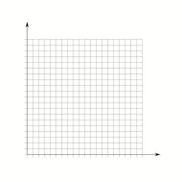 Grid paper. Mathematical graph. Cartesian coordinate system with x-axis, y-axis Illustrazione stock