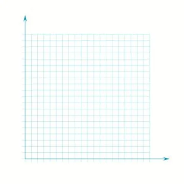 Grid paper. Mathematical graph. Cartesian coordinate system with x-axis, y-axis Stock Illustration