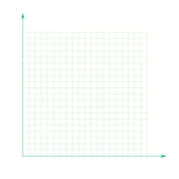 Grid paper. Mathematical graph. Cartesian coordinate system with x-axis, y-axis Stockillustratie