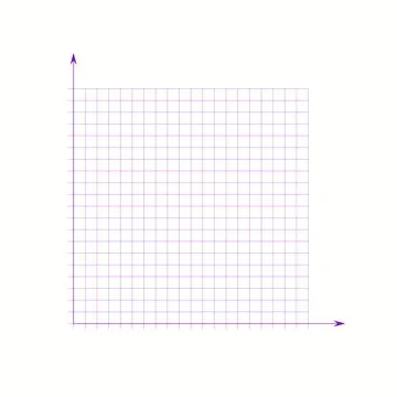 Grid paper. Mathematical graph. Cartesian coordinate system with x-axis, y-axis Stockillustratie