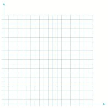 Grid paper. Mathematical graph. Cartesian coordinate system with x-axis, y-axis Stock Illustration
