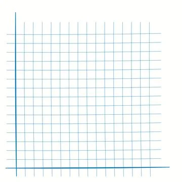 Grid paper. Mathematical graph. Cartesian coordinate system with x-axis, y-axis Stock Illustration