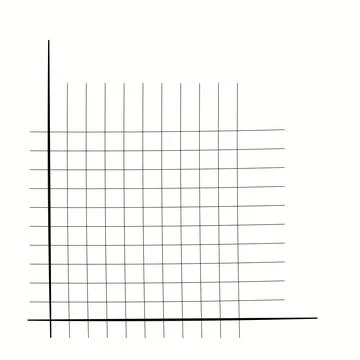 Grid paper. Mathematical graph. Cartesian coordinate system with x-axis, y-axis Stock Illustration