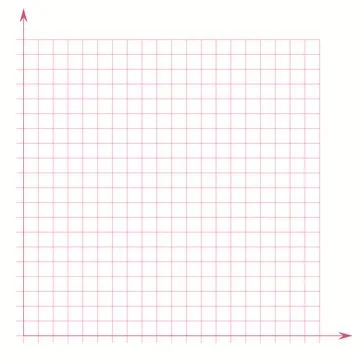 Grid paper. Mathematical graph. Cartesian coordinate system with x-axis, y-axis Stock Illustration