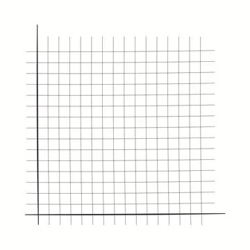 Grid paper. Mathematical graph. Cartesian coordinate system with x-axis, y-axis Illustrazione stock