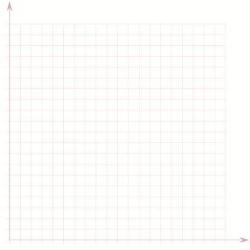 Grid paper. Mathematical graph. Cartesian coordinate system with x-axis, y-axis Stock Illustration