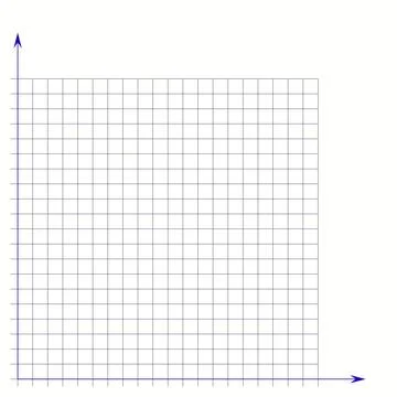 Grid paper. Mathematical graph. Cartesian coordinate system with x-axis, y-axis イラスト素材