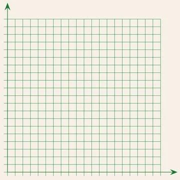 Grid paper. Mathematical graph. Cartesian coordinate system with x-axis, y-axis Stock Illustration