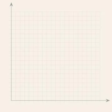 Grid paper. Mathematical graph. Cartesian coordinate system with x-axis, y-axis Illustrazione stock