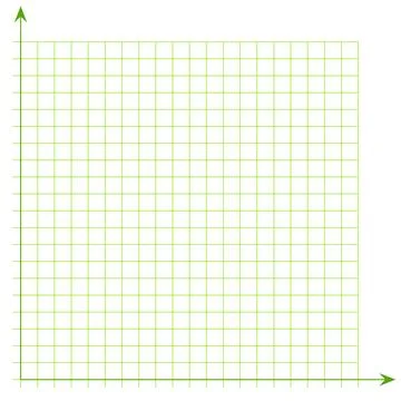 Grid paper. Mathematical graph. Cartesian coordinate system with x-axis, y-axis Stock Illustration