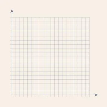 Grid paper. Mathematical graph. Cartesian coordinate system with x-axis, y-axis Illustrazione stock