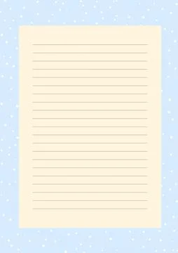 Grid paper. Printable planner with horizontal lines. Printing paper note on Stock Illustration