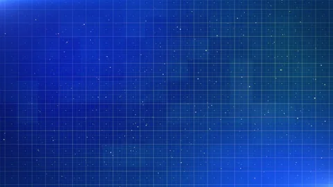 Grid with particles dust flare and geometric mosaic abstract on blue background Stock Footage 136735612