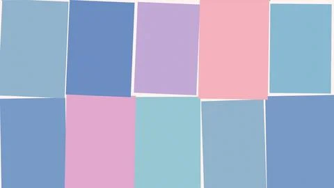 A grid of pastel sticky notes in soft blue, pink, purple, and teal fills th.. Illustrazione stock