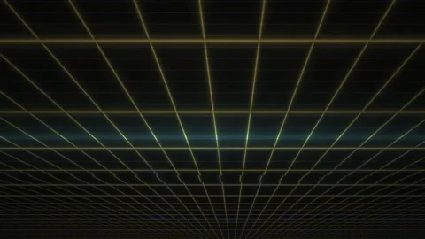 Grid pattern on black background with white lines converging. Stock Footage 335531327